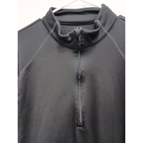 Spyder Mens Sweater Size Large Black 1/4 Zip Long Sleeve Pullover Outdoor - Picture 2 of 8